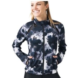 Zyia Active Pro Trainer Full Zip Blue Floral Jacket ~ Women's XL ~ EUC!!!